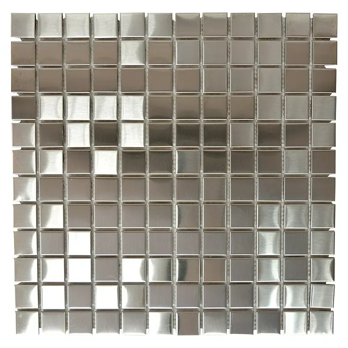 Mosaikfliese Quadrat XCE 23D - 29,8 x 29,8 cm, Silber, Matt - Ansicht von oben