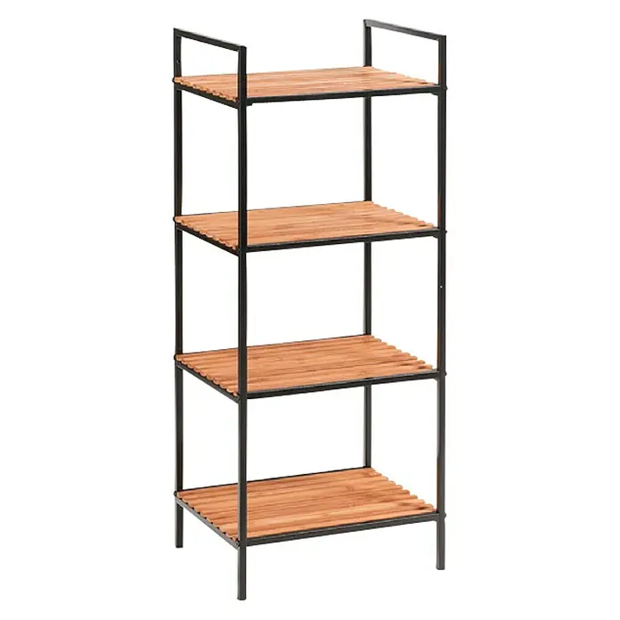 Zeller Present Estantería de baño Bambú negro - 33 x 39 x 95 cm
