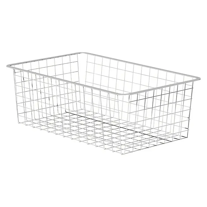 Lundbergs Drahtkorb - L x B x H: 527 x 427 x 185 mm, Weiß, Geeignet für: Bekleidung - Vorderansicht