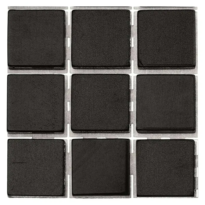 Glorex Selbstklebemosaik - Schwarz, 63 Stk., 10 x 10 mm - Vorderansicht
