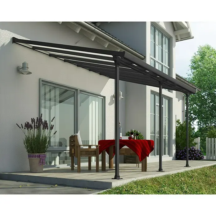 Solid Elements Terrassenüberdachung Martina - Tiefe: 3 m, B x H: 4,25 x 2,1 m, Anthrazitgrau