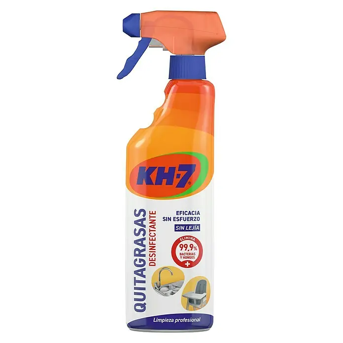 KH7 Quitagrasas desinfectante - 650 ml, Botella con cabezal rociable