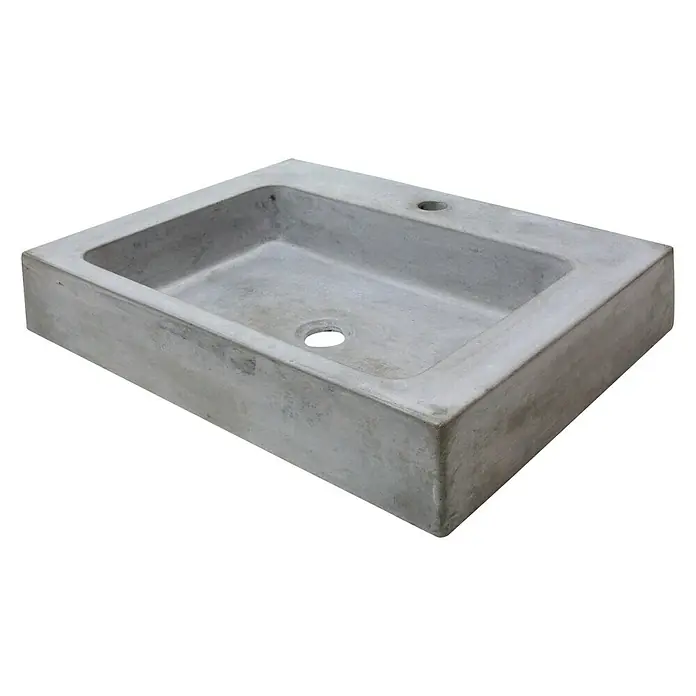 Lavabo de sobremesa Zement - 60,5 x 45,5 cm, Medio, Cemento