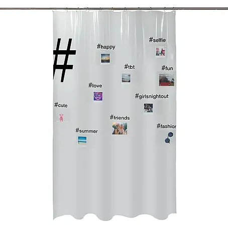 Spirella  Cortina de baño Peva Hashtag