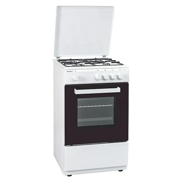 Benavent Cocina CBE-450-WN - Horno: Guías laterales, Zona de cocción: 4 zonas de cocción, Blanco