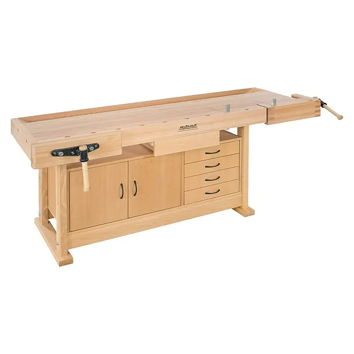 Ramia Werkbank-Unterschrank Pro II - 460 x 1.210 x 580 mm, Anzahl Türen: 2 Stk. - Vorderansicht