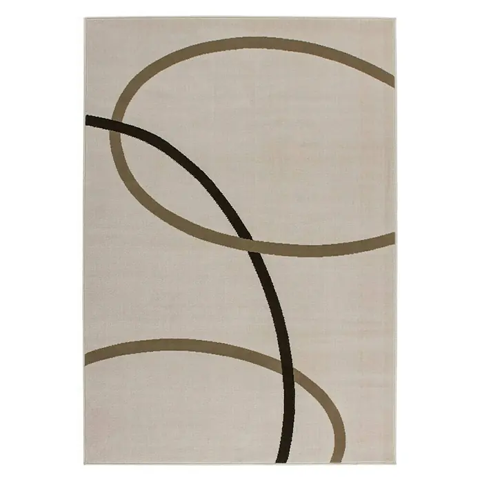Kayoom Kurzflorteppich Rohullah - Elfenbein, 170 x 120 cm, 100 % Polypropylen - Ansicht von oben