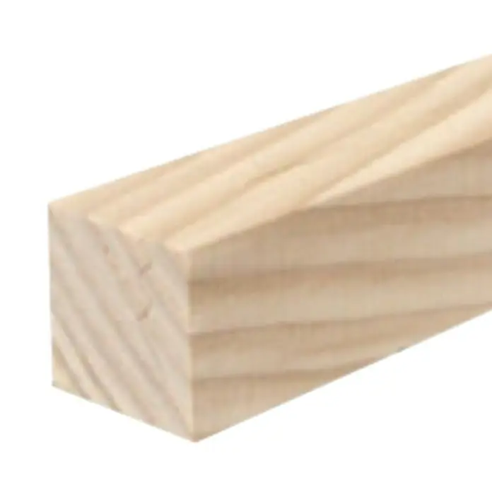 Amco Quadratleiste - L x B x H: 2 m x 29 mm x 29 mm, Fichte/Kiefer, Glatt