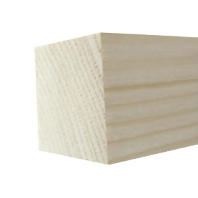 Amco Quadratleiste - L x B x H: 2 m x 40 mm x 40 mm, Fichte/Kiefer, Glatt