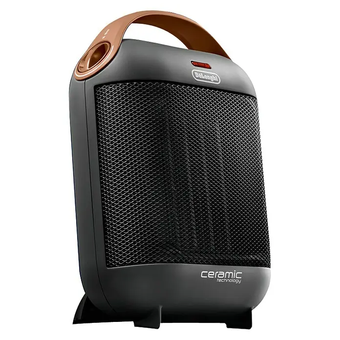 De'Longhi Calefactor cerámico Capsule - 1.800 W, Gris oscuro, L x An x Al: 13,7 x 19,2 x 27 cm