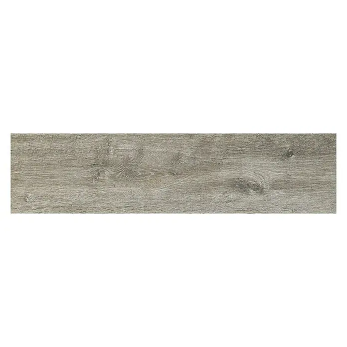 Pavimento porcelánico Fosen - 25 x 100 cm, Gris, Rectificado, Estilo madera