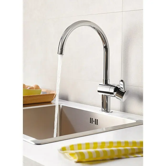 Grohe Keukenkraan Flair - Chroom, Glanzend, Hoge uitloop