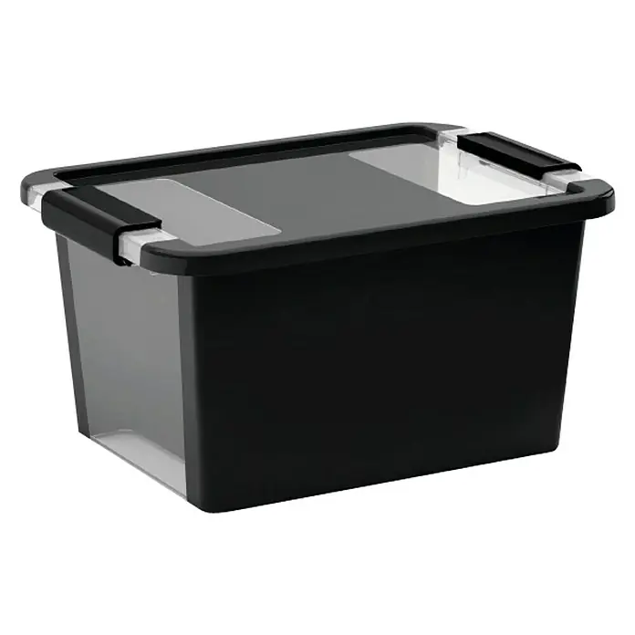 Keter Bi-Box - L x An x Al: 35 x 55 x 28 cm, Negro, 40 l, Con tapa