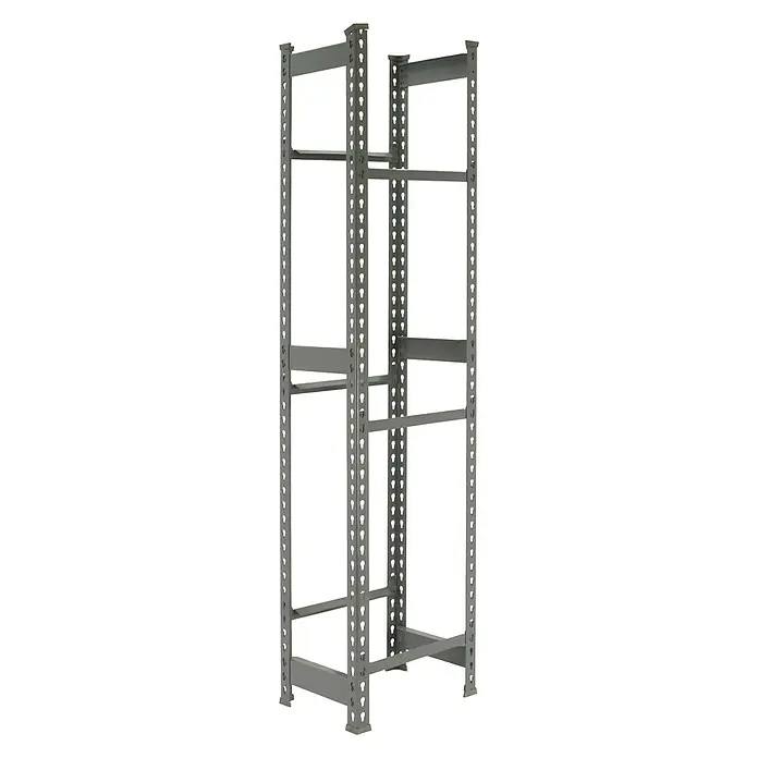 Simonrack Simonbottle Metall-Getränkekistenregal Bottleclick - L x B x H: 30 x 40 x 180 cm, Traglast: 100 kg/Boden, Anzahl Böden: 3 Stk., Grau - Ansicht von oben
