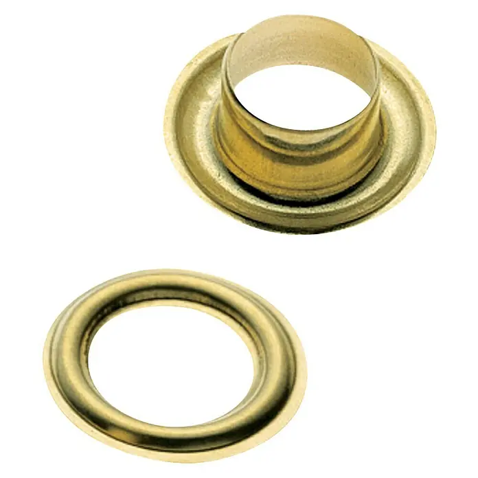 Stabilit Öse - Durchmesser: 6 mm, Vermessingt, 25 Stk. - Vorderansicht