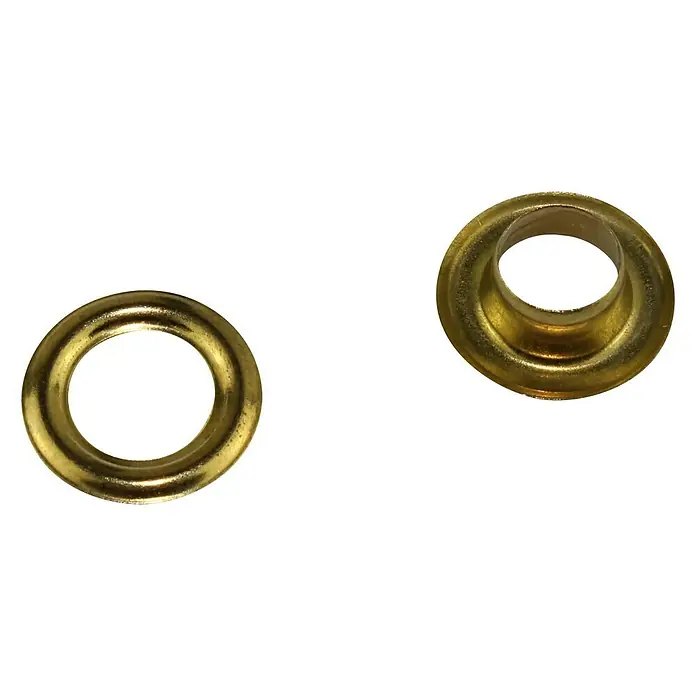 Stabilit Öse - Durchmesser: 8 mm, Vermessingt, 24 Stk. - Vorderansicht
