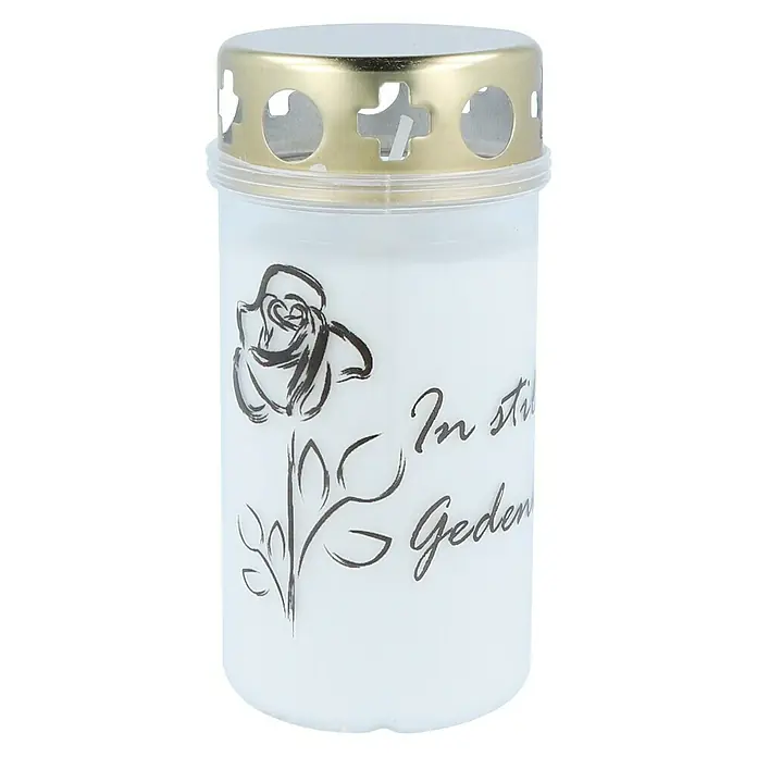 Hofer Friedlicht Grablicht - Rosen, Ø x H: 6 x 12,5 cm, Brenndauer ca.: 50 h