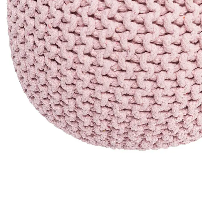Puf Tricot - Rosa, Ø x Al: 42 x 40 cm