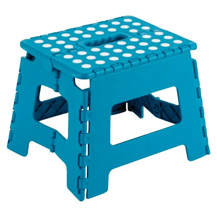 Arregui Taburete plegable TB-021-A - L x An x Al: 25 x 20 x 21 cm, Carga soportada: 150 kg, Plástico, Azul