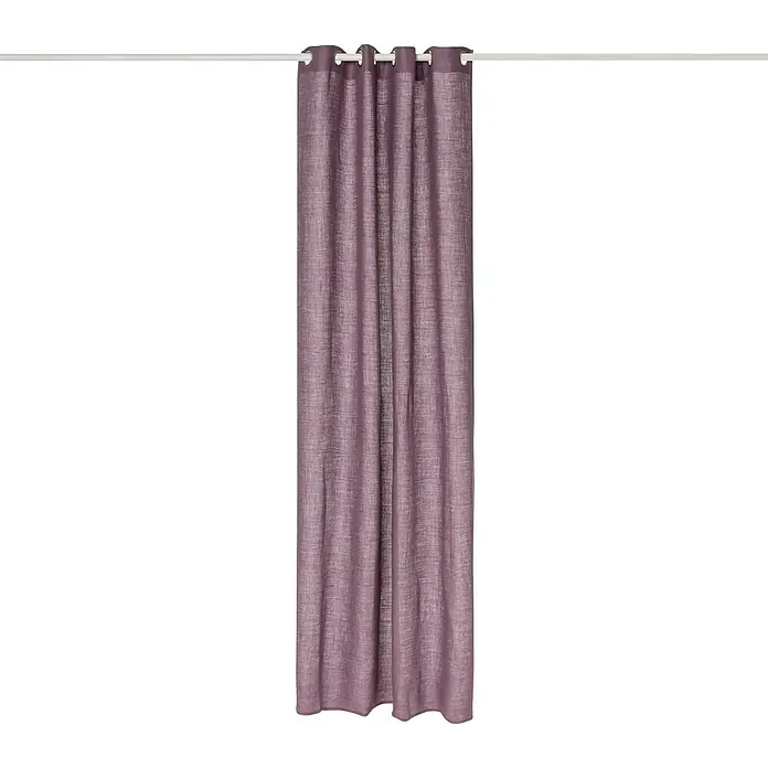 Cortina con ollaos Yute - 140 x 260 cm, Yute tintura, Lila