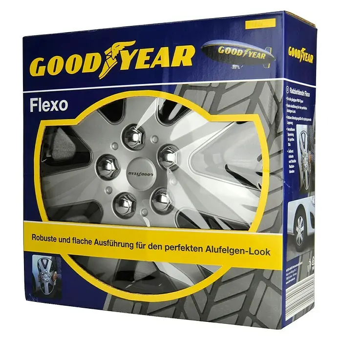 Goodyear Radzierblenden-Set Flexo - 13 ", Silber, 4 Stk. - Linke Seitenansicht