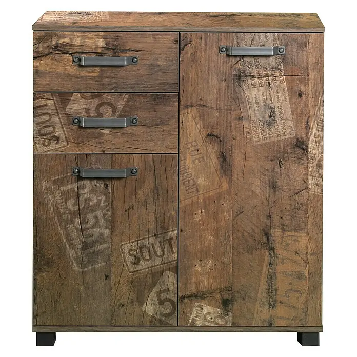 Schildmeyer Milan Unterschrank - 81 x 32 x 95 cm, Panamaeiche - Vorderansicht