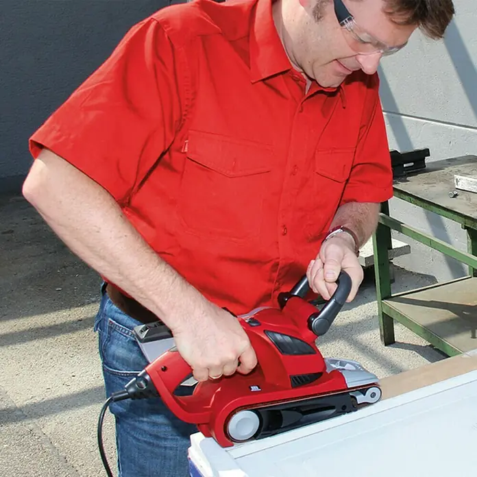 Einhell Expert Tračna brusilica - 850 W, Dimenzije brusne trake: 75 x 533 mm