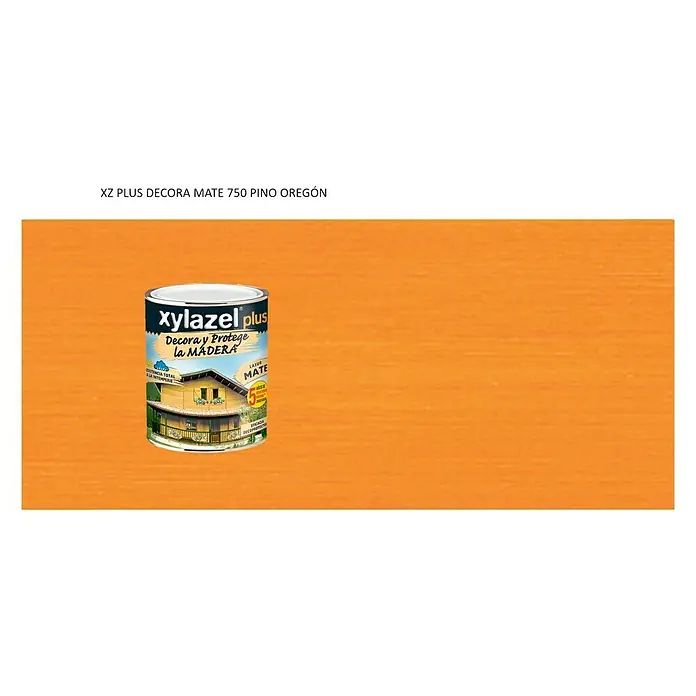Xylazel Protección para madera lasur Decora - Pino Oregón, 750 ml, Mate