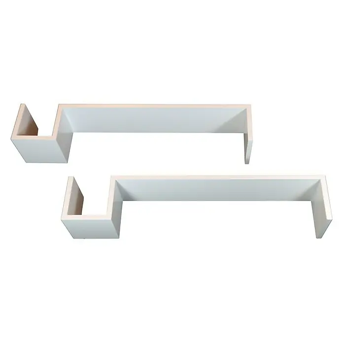 BHP Wandregal - L x B x H: 800 x 150 x 150 cm, Weiß - Vorderansicht