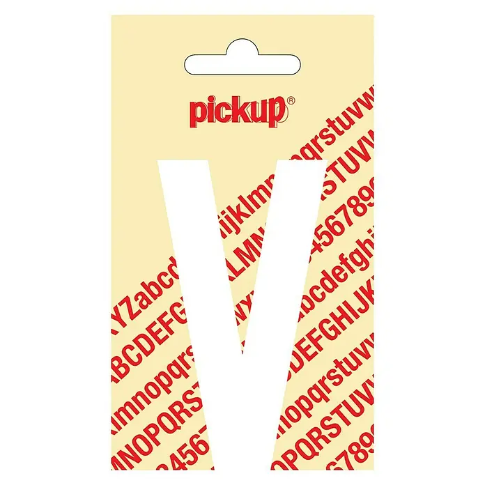 Pickup Naljepnica - Motiv: V, Bijele boje, Visina: 90 mm
