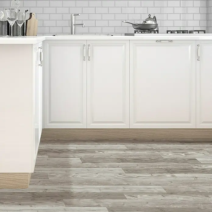 b!design Suelo de vinilo Clic Swiss Vintage - 1.220 x 190 x 4 mm, Efecto madera campestre