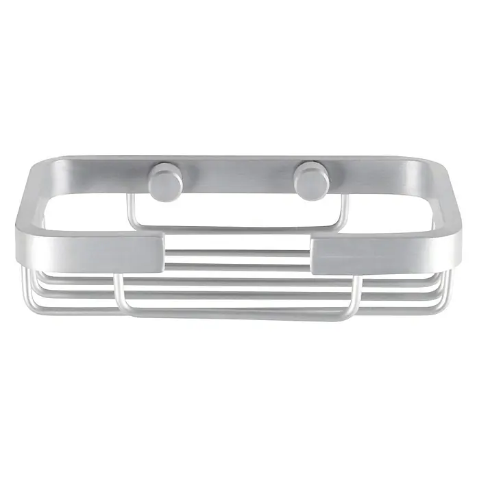Tatay Cesta de baño rectangular Ice - 9 x 14 x 3,2 cm, Plateado
