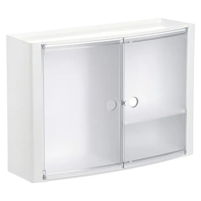 Tatay Armario colgante de baño - 15,5 x 46 x 32 cm, Blanco/Transparente