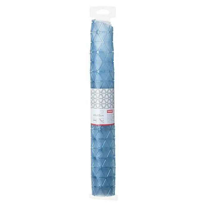 Tatay Alfombra antideslizante para ducha angular Diamond - 48 x 48 cm, PVC, Azul