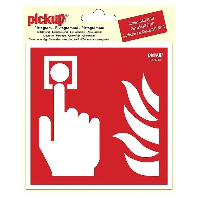 Pickup Aufkleber - L x B: 15 x 15 cm, Motiv: Brandmelder