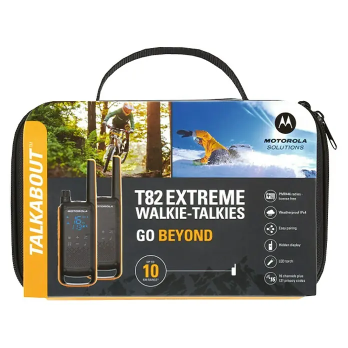 Motorola Solutions Walkie talkies Talkabout T82 - Alcance: 10 km, Número de canales: 16 ud.