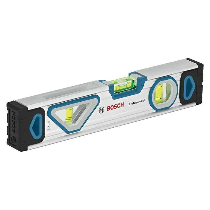 Bosch Professional Wasserwaage 25 - 25 cm, Anzahl Libellen: 3 Stk. - Linke Seitenansicht