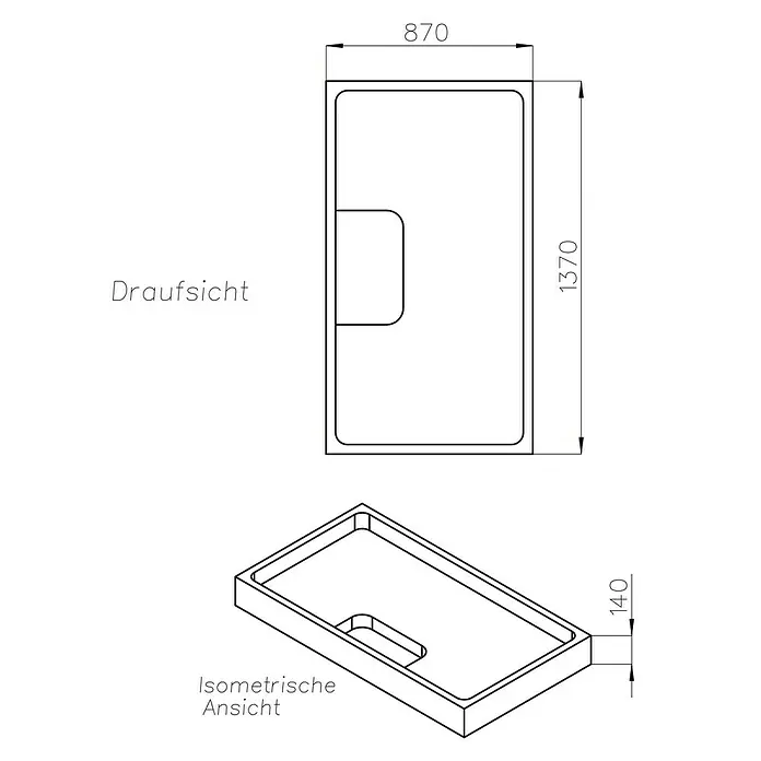 Ottofond Duschwannenträger Springs - 137 x 87 cm, Expandiertes Polystyrol, Weiß