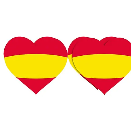 Etiqueta adhesiva Corazón España
