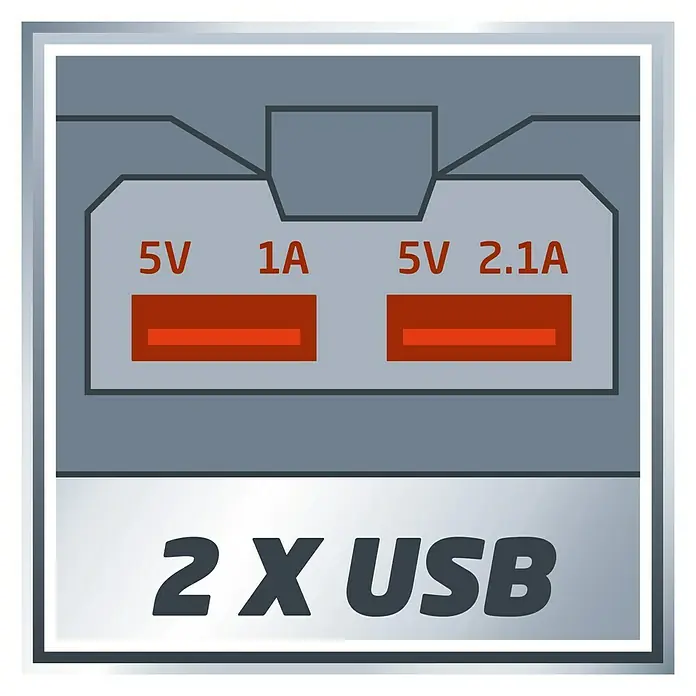 Einhell Power X-Change USB-Akku-Adapter TE-CP 18 Li - 2 USB-Anschlüsse, Passend für: Einhell Power X-Change Akkus