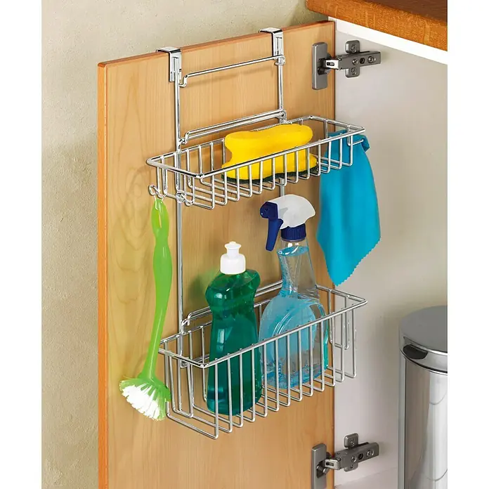 Wenko Viseća košara Flexi - D x Š x V: 12,5 x 47 x 32 cm, Krom - Proizvod u upotrebi