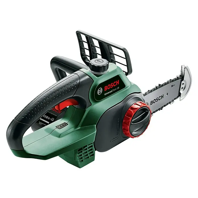 Bosch 18 V Power for All Akumulatorska lančana pila UniversalChain 18 - 18 V, Litij-ionska, Bez akumulatora, Dužina mača: 20 cm - Pogled s lijeve strane
