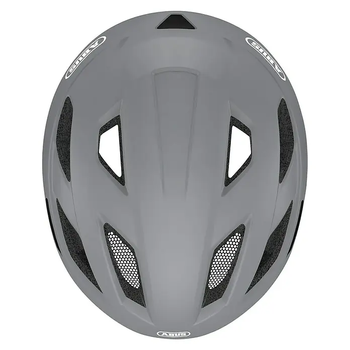 Abus Fahrradhelm City - Größe: L 57 - 61 cm, Grau - Ansicht von oben