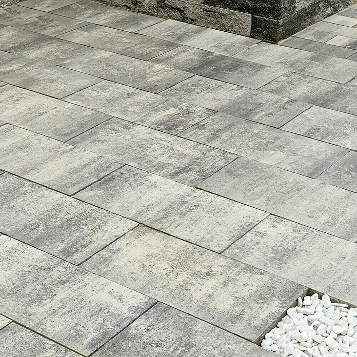 EHL Terrassenplatte Protect - Weiß/Anthrazit nuanciert, 60 x 30 x 5 cm, Beton