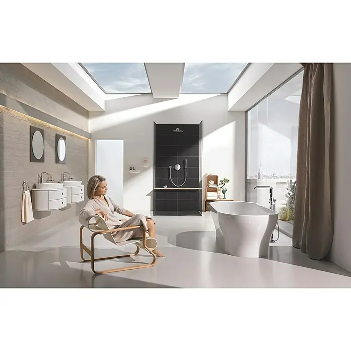 Grohe Essence Wannenstandarmatur - Höhe: 88,4 cm, Chrom, Glänzend - Stimmungsaufnahme