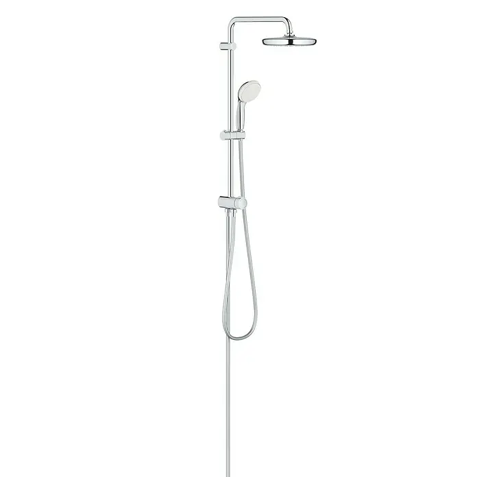 Grohe Duschsystem Tempesta 210 - Mit Umsteller, Lochabstand: 62 cm, Anzahl Strahlarten: 2 Stk., Chrom - Vorderansicht