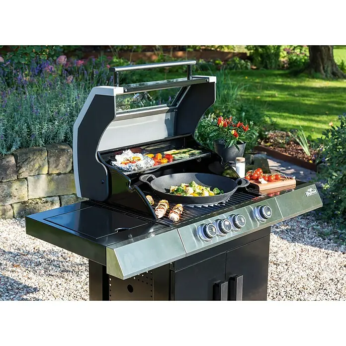 Kingstone Barbacoa de gas Cliff 350 - Número de quemadores: 3, Superficie parrilla: 59 x 45 cm, 13,5 kW