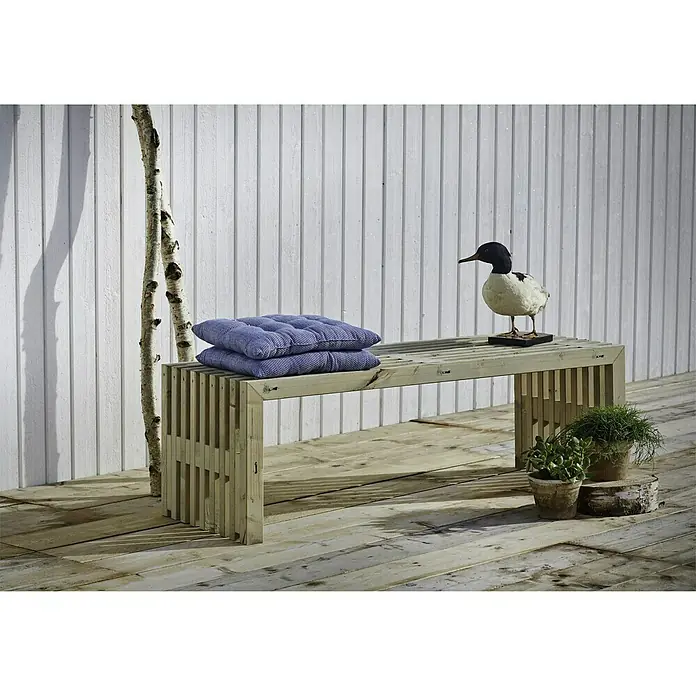 Plus Gartenbank Rustik - L x B x H: 138 x 49 x 45 cm, Treibholz, Natur - Stimmungsaufnahme