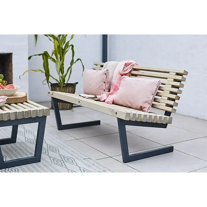 Plus Gartenbank Siesta - 140 cm, Holz - Stimmungsaufnahme