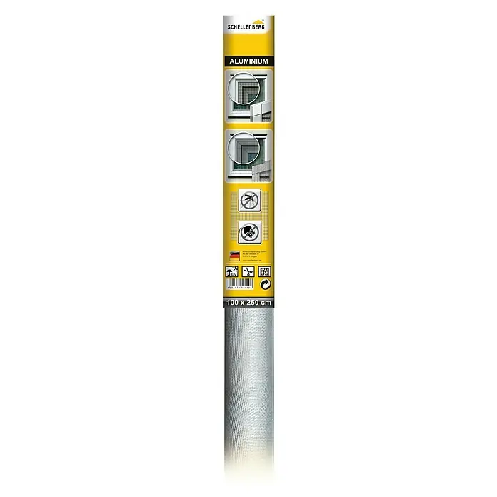 Schellenberg Malla metálica - An x Al: 100 x 250 cm, Aluminio, Aluminio, Mosquitera